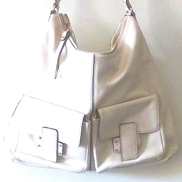 KATE SPADE White Soft Leather Handbag